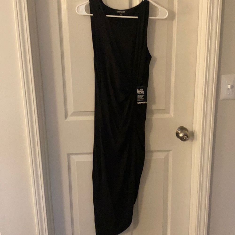 Black Dress with Side Knot - NEW NEVER WORN